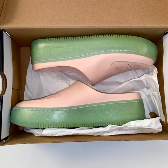 Nike Air Force 1 Lover XX Coral Teal Slip-on Mules - Picture 4 of 6